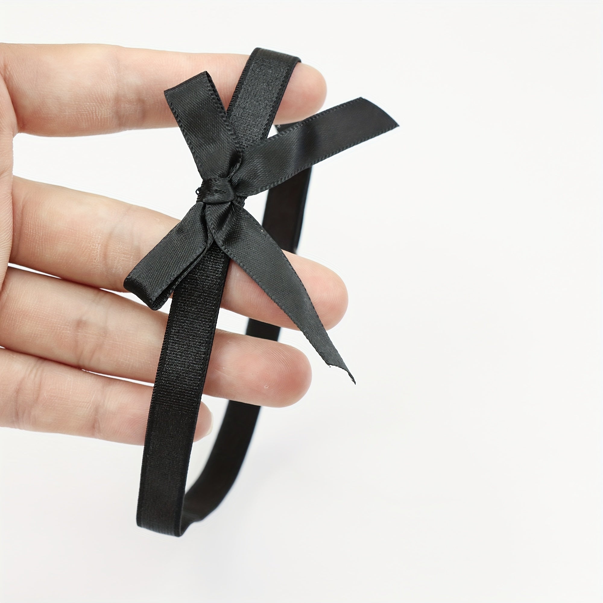 Black Bow Tie Choker Necklace for Music Festivals and Parties