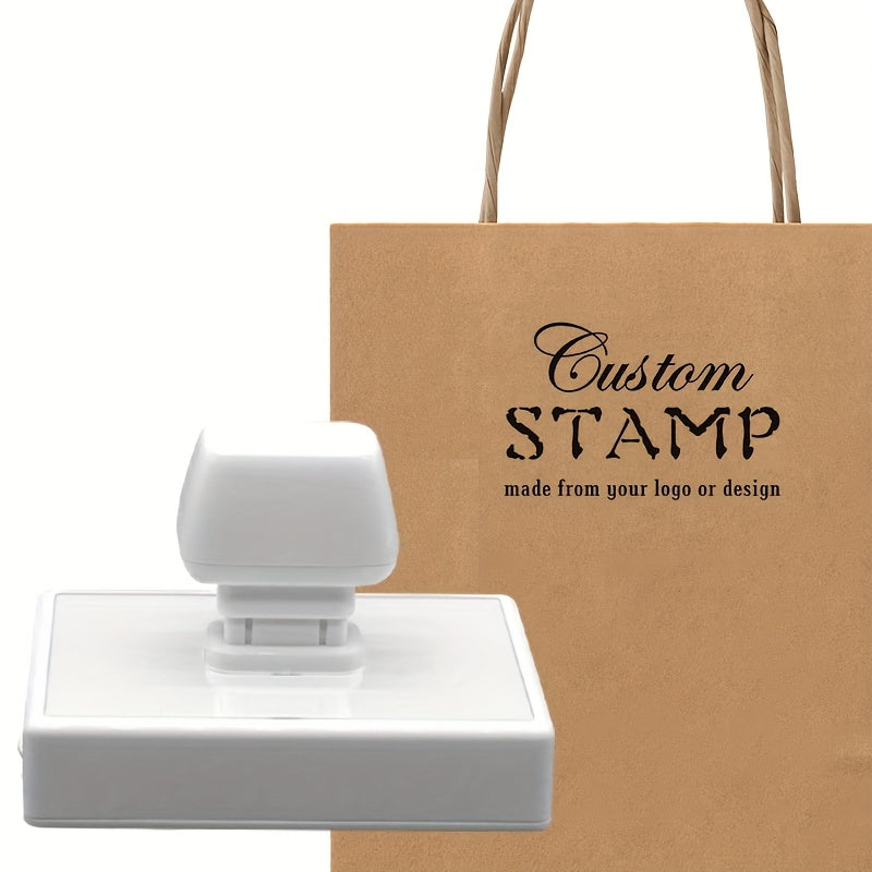 Large Custom Business Stamp with Logo and Black Ink for Office and Small Business Use