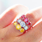 "Luxurious 925 Sterling Silver Gems Lady 2ct Moissanite Engagement Ring with Multiple Color Options - Ideal for Weddings and Gifts. Comes with Certificate and Elegant Gift Box, making it the perfect Christmas present. By GEMS LADY."