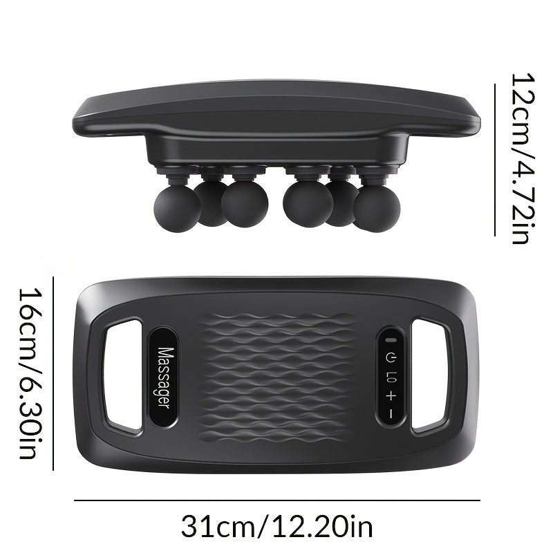 Ten-Head Fascia Gun Massager with 9 Modes 9 Intensity Levels Rechargeable Lithium Battery USB Charging LED Display Whole Body