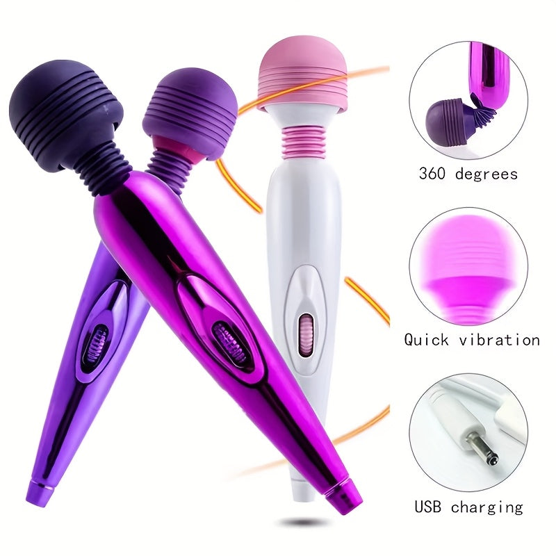 Men Women Silicone Vibrator Stick Clitoral Stimulator USB Rechargeable Massager