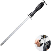 Kuchli oshxona, restoran va mehmonxonalarda professional pichoqni silliqlash uchun olmos qoplangan honing po'lat. Bardoshli dizayn, tezki qirralarni tiklash va yopishmaydigan tutqich bilan.