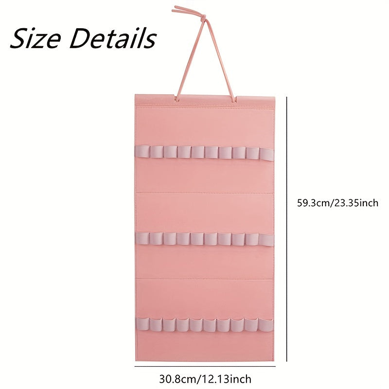 Kids Girls Hair Accessories Organizer Hanging Storage with 12 Hooks and Pockets