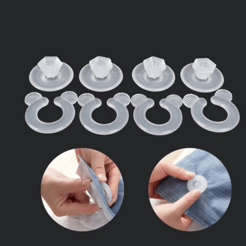 Conjunto de clips para colchas sin costura para ropa de cama, cojines, cortinas, fundas de sofá, 4, 8 o 12 pares