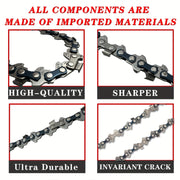 6-Inch Metal Chainsaw Chain 4-Pack High-Temperature Resistant Sharp Cutting Long-Lasting Wear for Logging and Wood Cutting