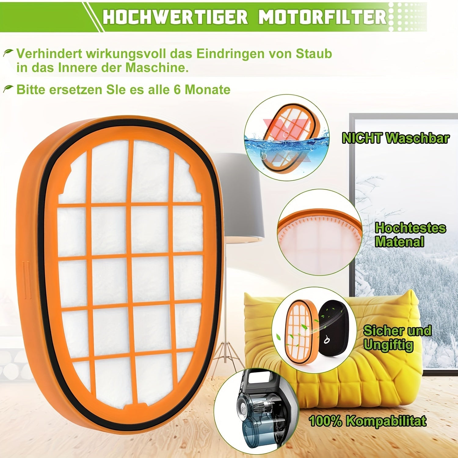 Replacement Vacuum Filter for Speedpro Max FC6802 FC6812 FC6813 FC6814 FC6822 FC6823 FC6826/01 FC6827 XC704