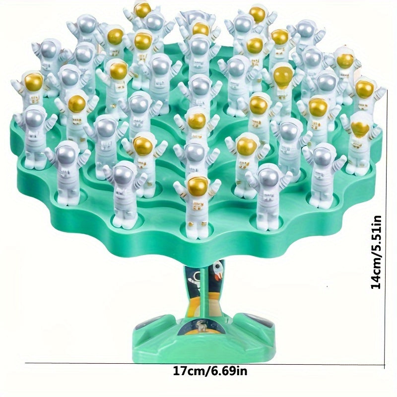 Kids Balance Spaceman Board Game Puzzle Stacking Balance Tree Green Plastic