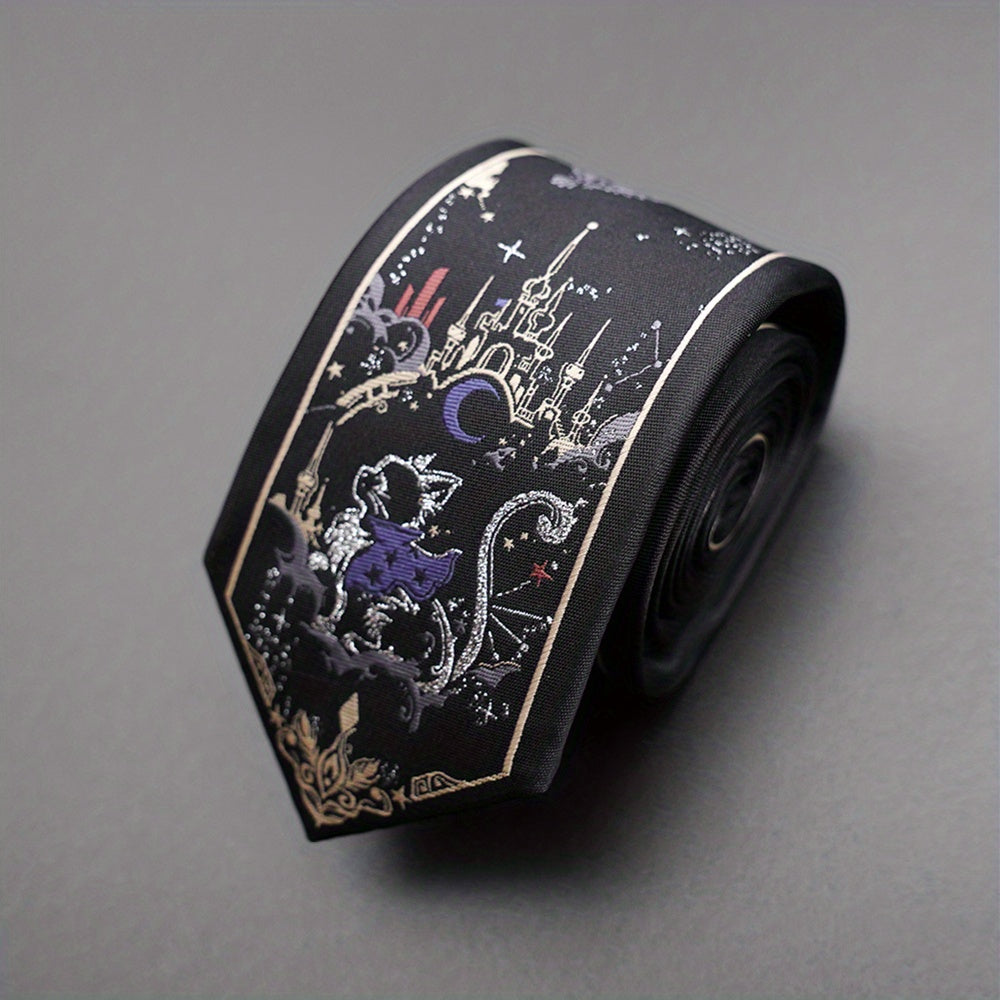 Silvery Wire Print Tie Unisex Fashion Accessory for Valentine's Day