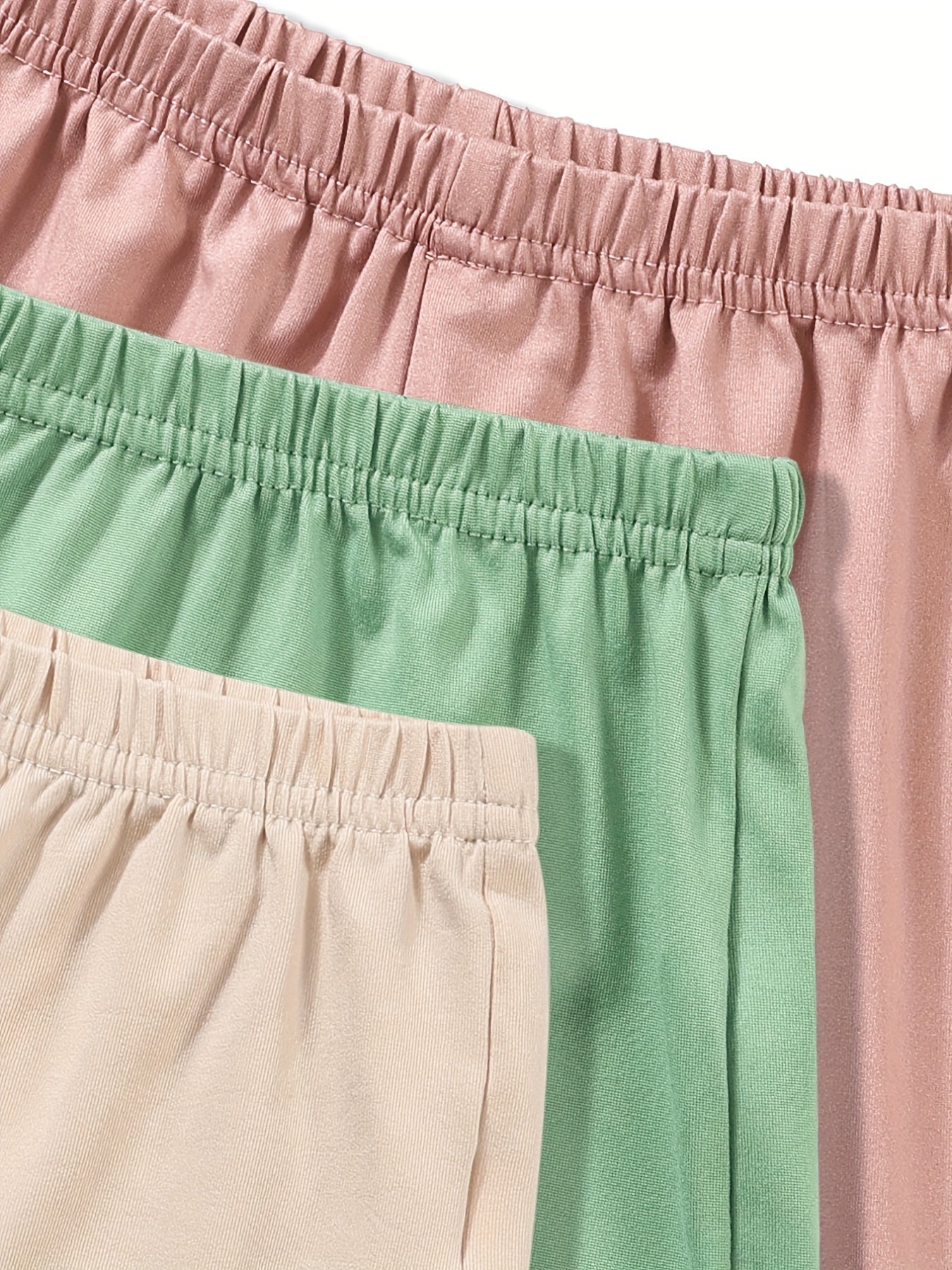 Women's Pajama Set 3-Piece Sleeveless Vest and Shorts Solid Color Micro Elastic Polyester Spring Summer