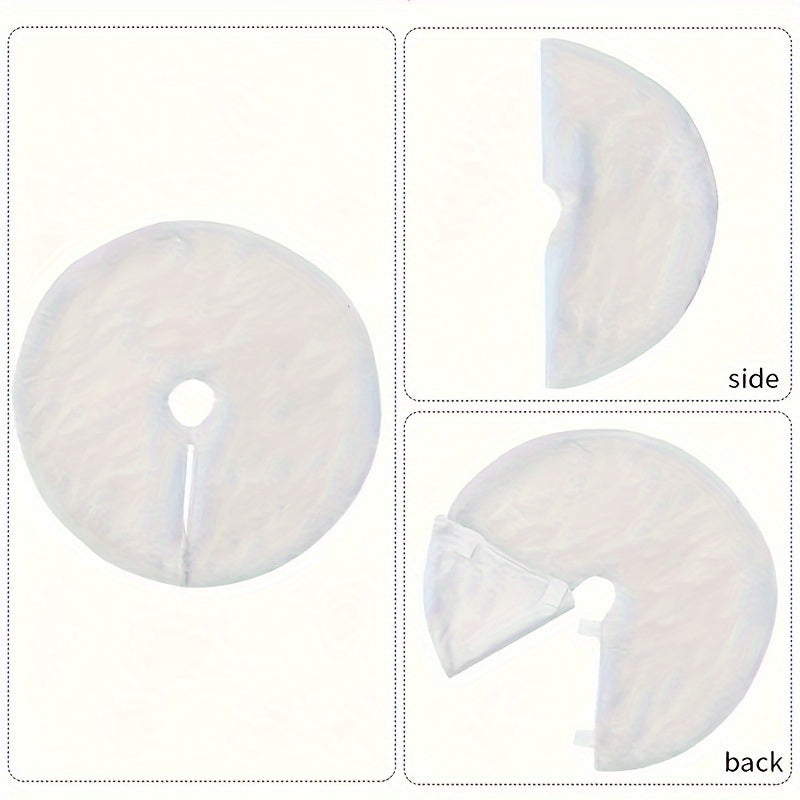 Kichik Rojdestvo qalam daraxti uchun oq sun'iy mo'yna daraxt etagi, yotoqxona yoki yashash xonasida bayram va tadbir bezatish uchun mukammal.