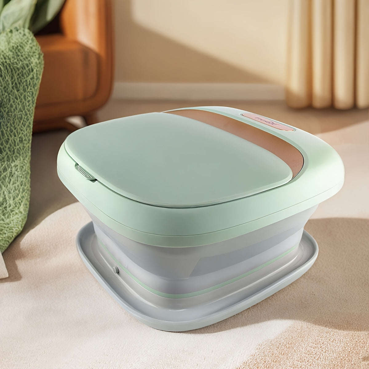 Portable Electric Foot Spa Bath with Heat Light Blue White Interior 220-240V