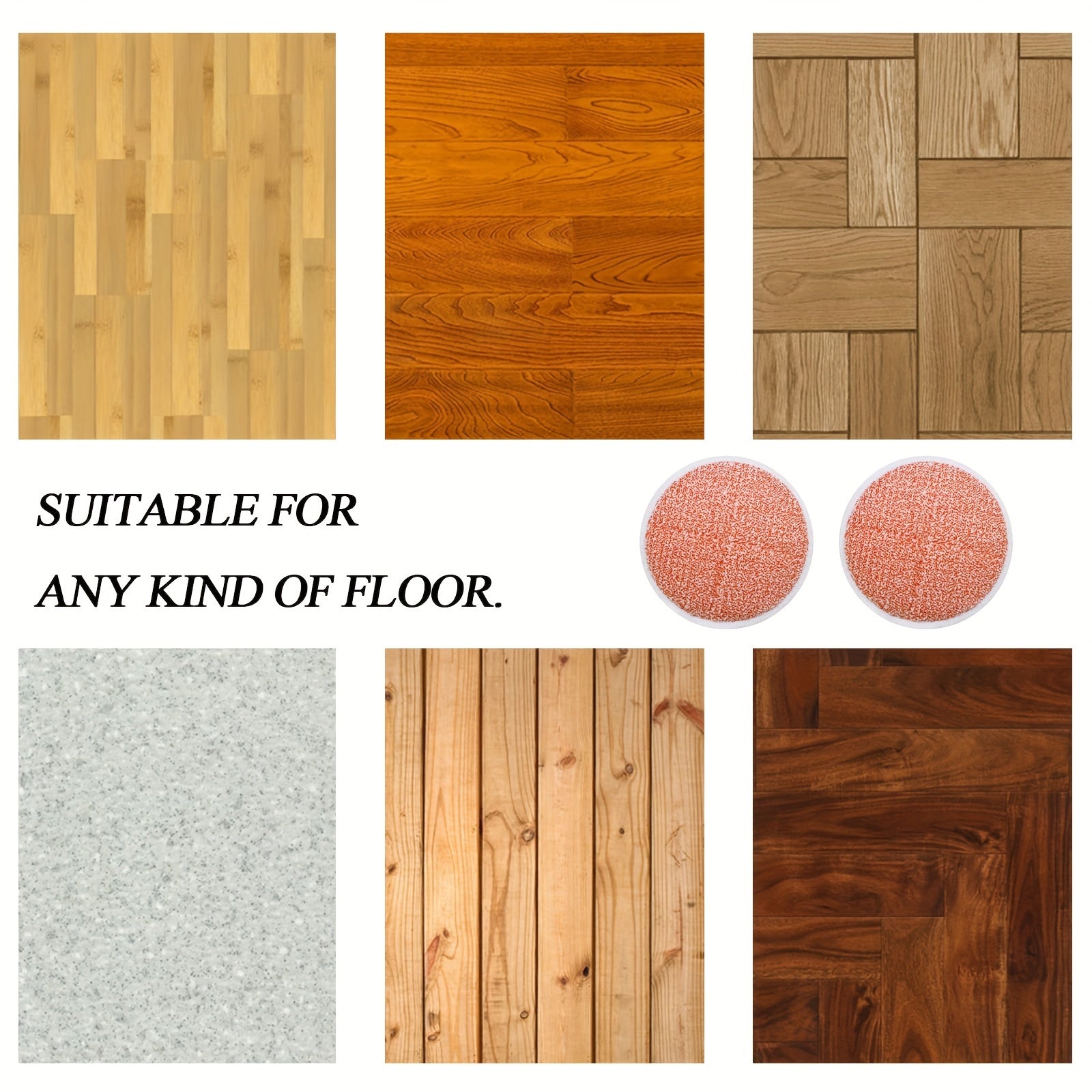 3-Piece Mop Cloth Replacement Set for Spinwave Models, Heavy Matte and Soft Pads