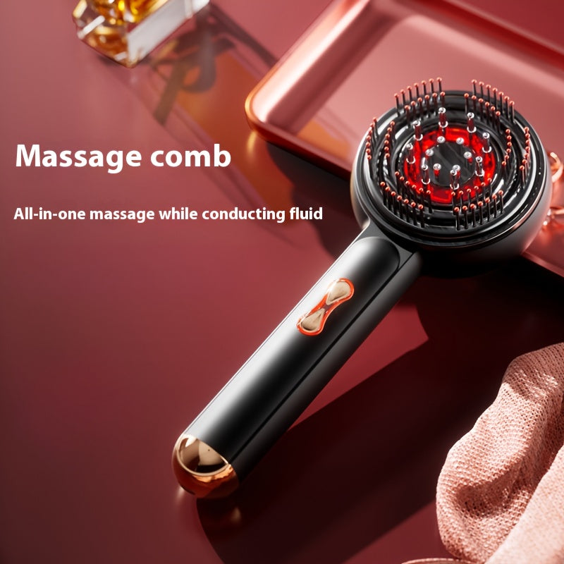 USB Rechargeable Scalp Massage Comb with Vibration for Relaxation