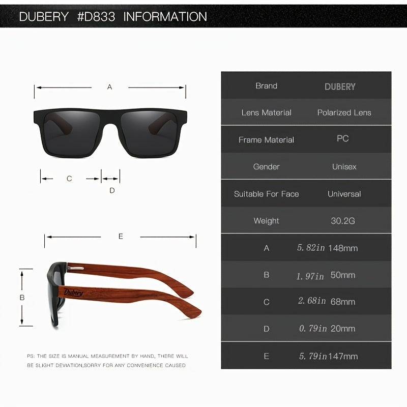 Wooden Sunglasses for Men and Women Polarized UV Protection Outdoor Fashion