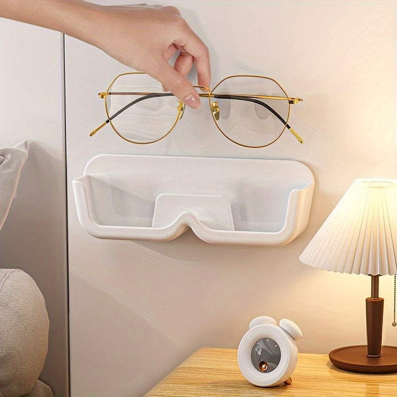 Wall-Mounted Glasses Storage Box for Bathroom Bedroom Organizer