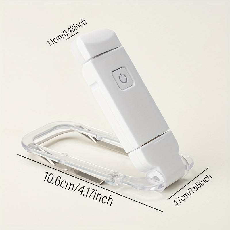 Dimmable LED Clip-On Book Reading Light Touch Control Warm White Eye Protection Tabletop Lamp