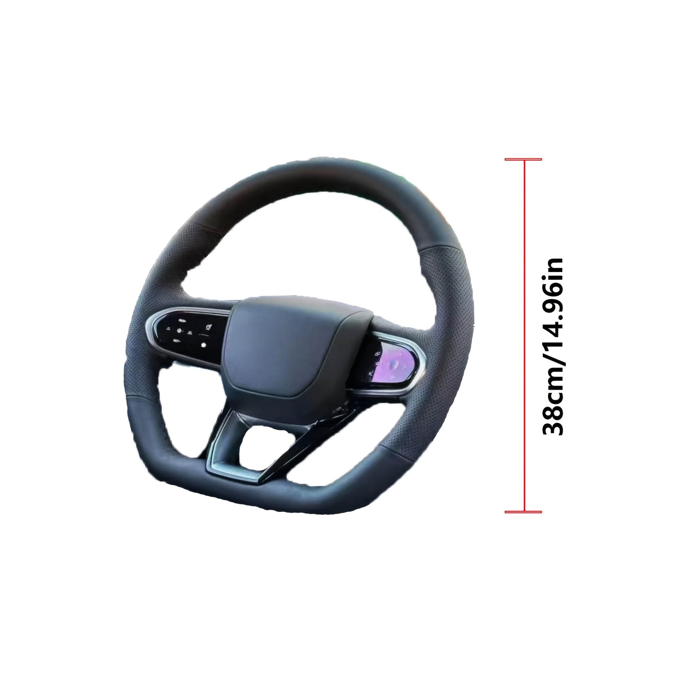 Leather Steering Wheel Cover for Car, Universal Fit, Dustproof and Durable