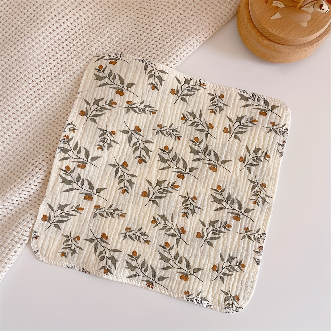 Set of 6 Soft Gauze Bath Towels for Baby Bathing, Face Washing, and Feeding