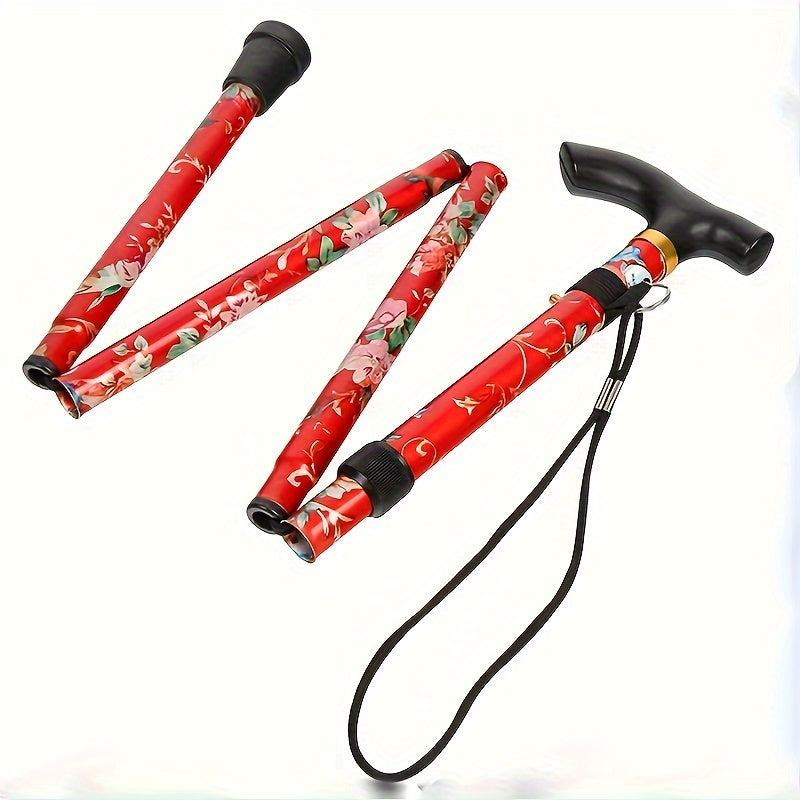 Unisex Aluminum Folding Crutches Adjustable Walkers with Anti-Slip Tips