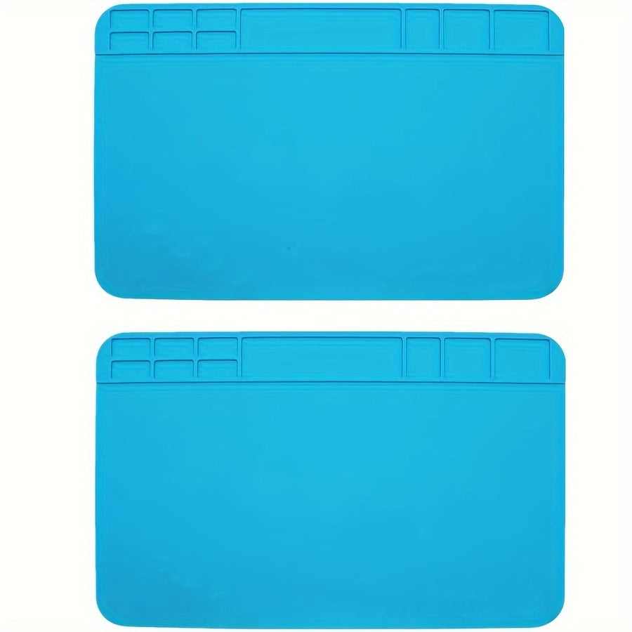 Silicone Soldering Mat with Screw Position for Electronics Repair 11.8 x 7.9 Inches