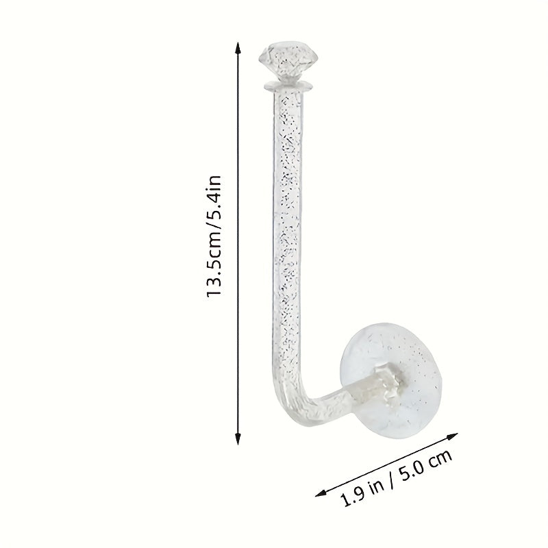 Juego de 2 ganchos de pared de plástico para joyas y accesorios para el cabello almacenamiento elegante