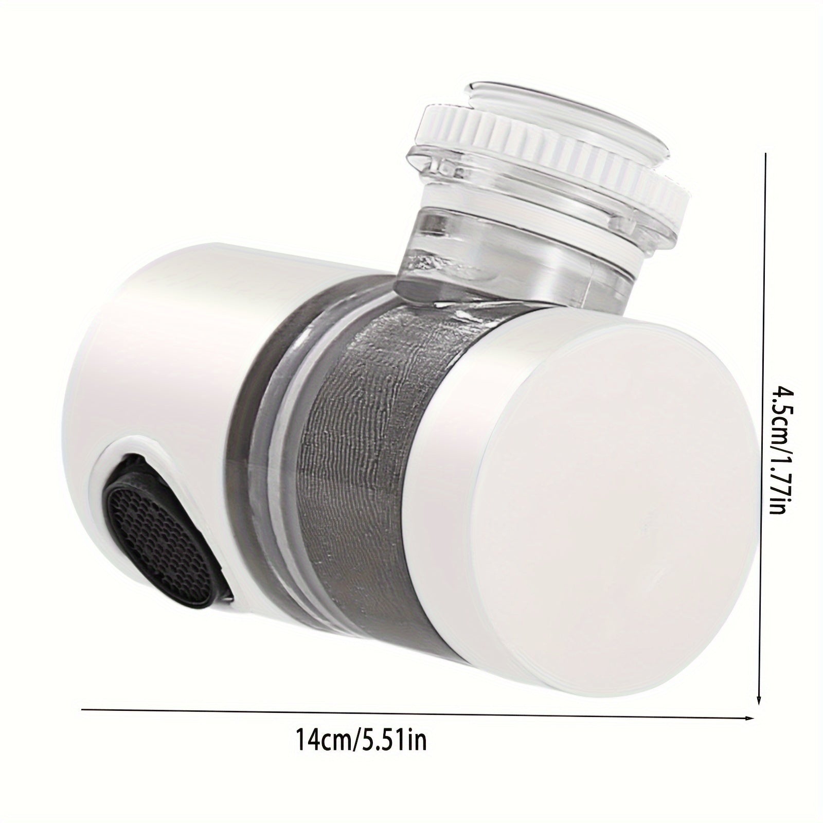 Universal Extension Su Tozalash Filtri Krani Splash-Proof Su Tozalagich Filtratsiya va Bosim Bilan, 720 Daraja Aylanuvchi.