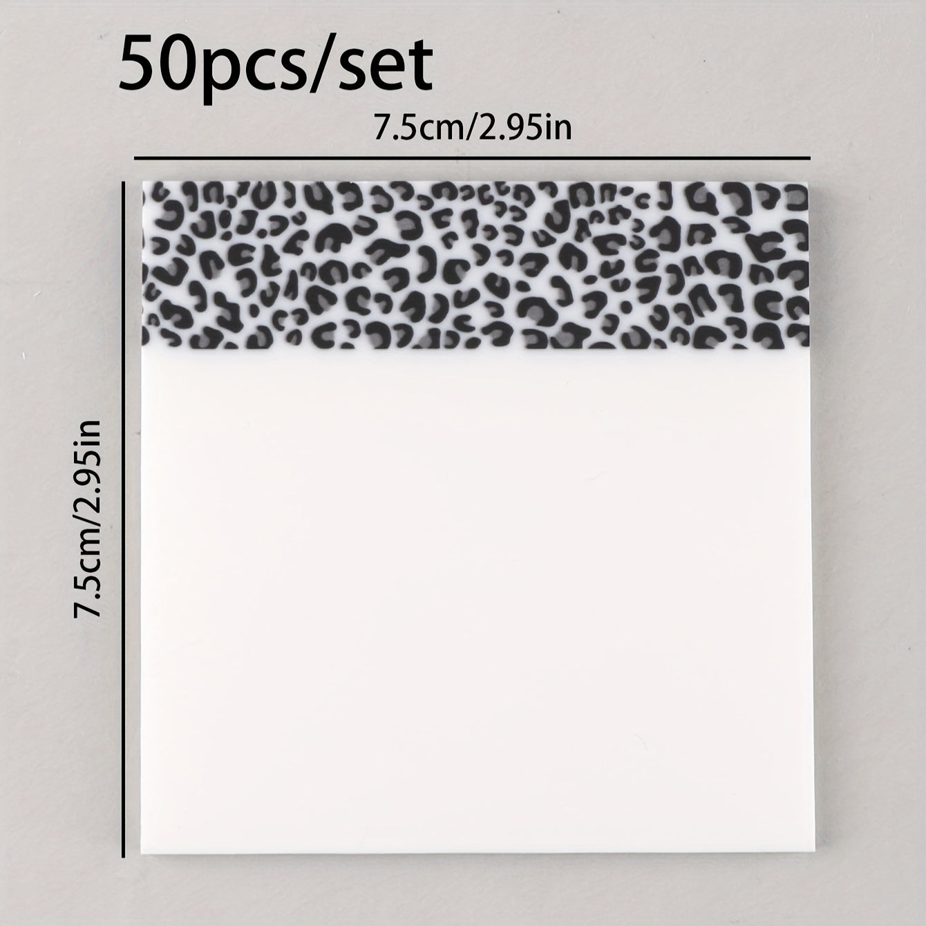Notas adhesivas de estampado de leopardo, etiquetas adhesivas reutilizables para correcciones y marcado
