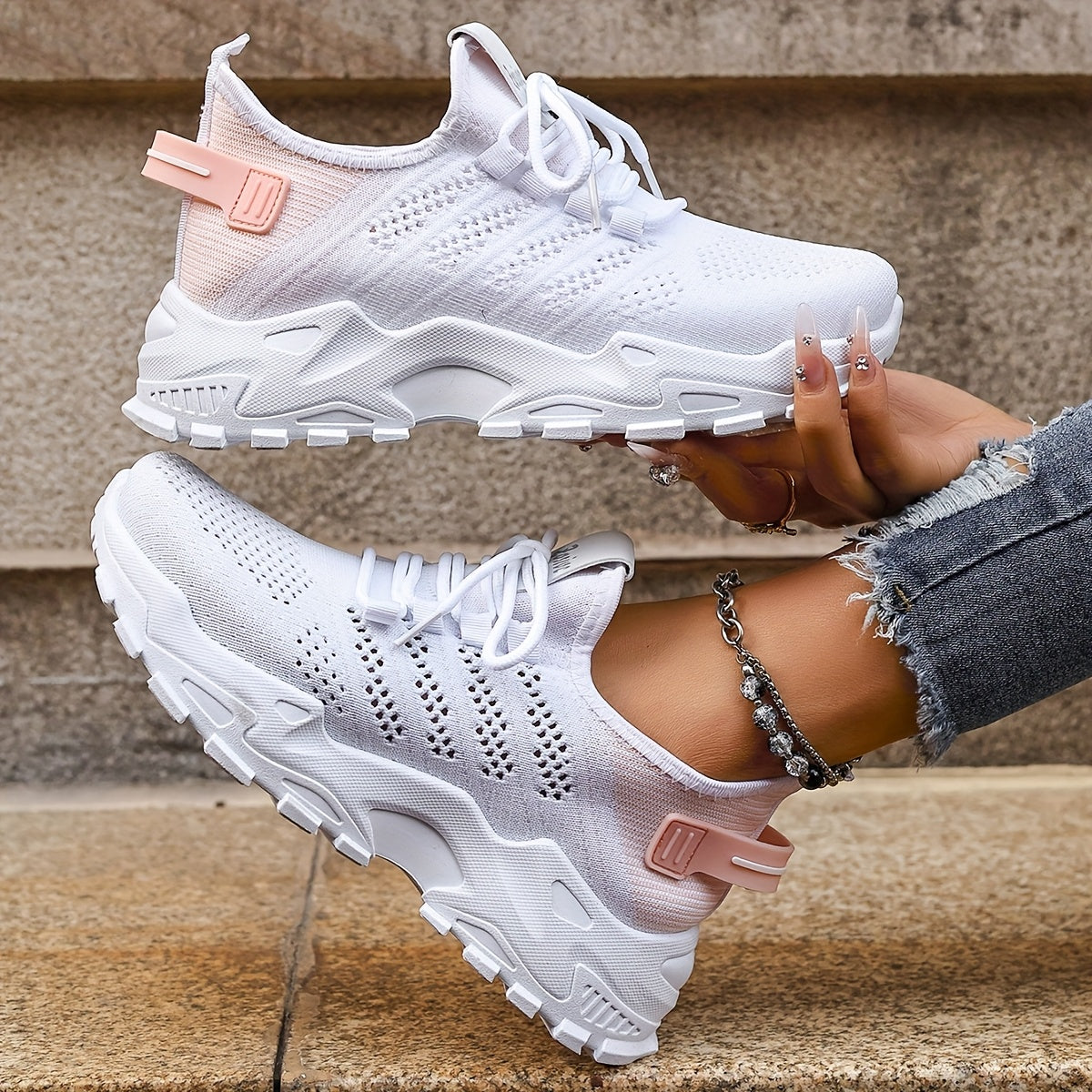 Women’s Canvas Sneakers Slip-On White Black Casual Shoes for Summer Vacation