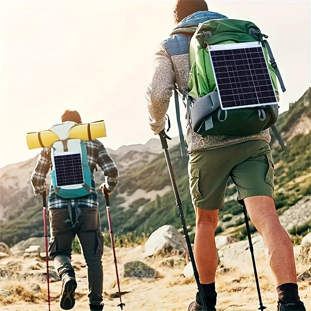 Dual USB Solar Charger for Camping and Home Use