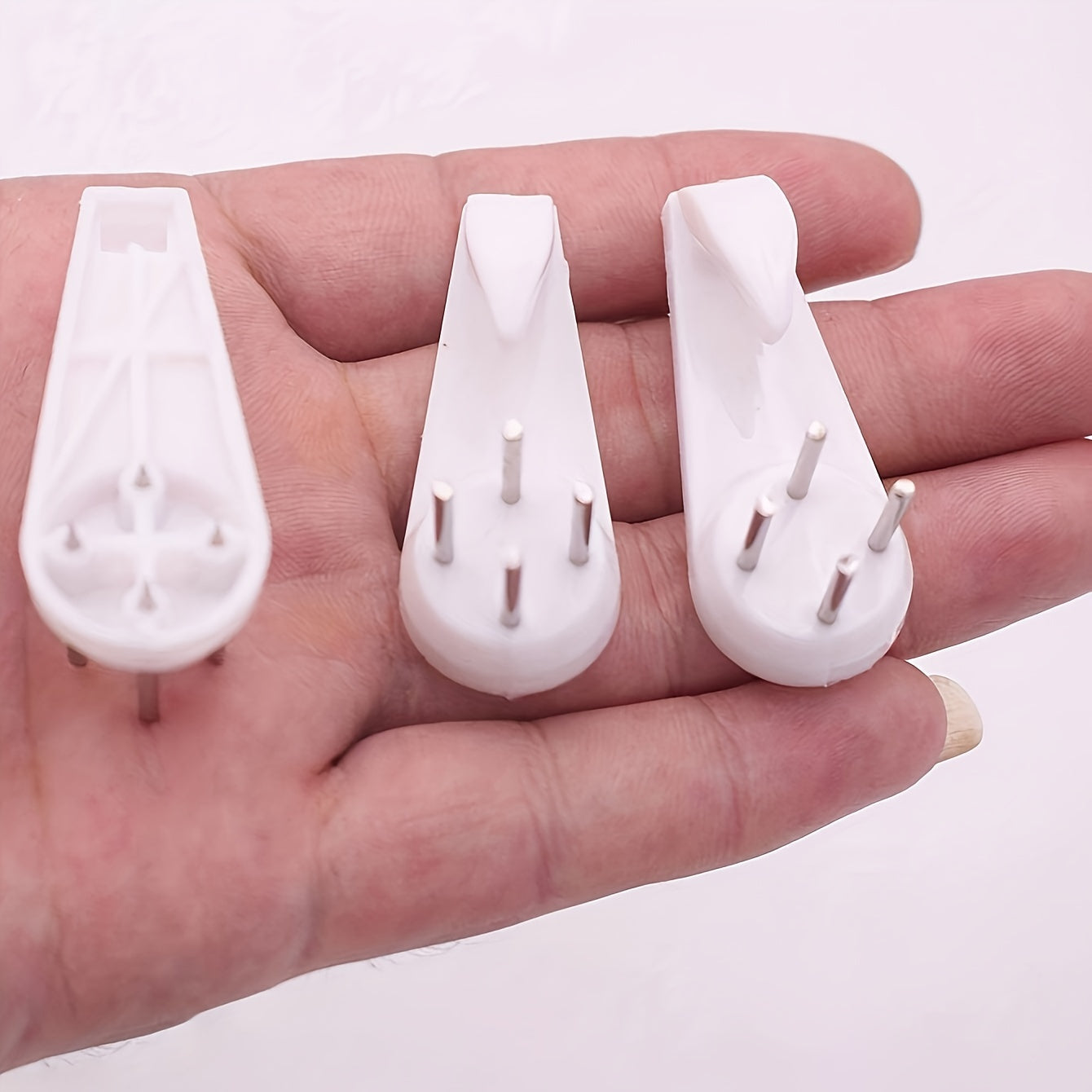 20-Pack Plastic Utility Hooks for Hard Walls Removable and Easy to Install