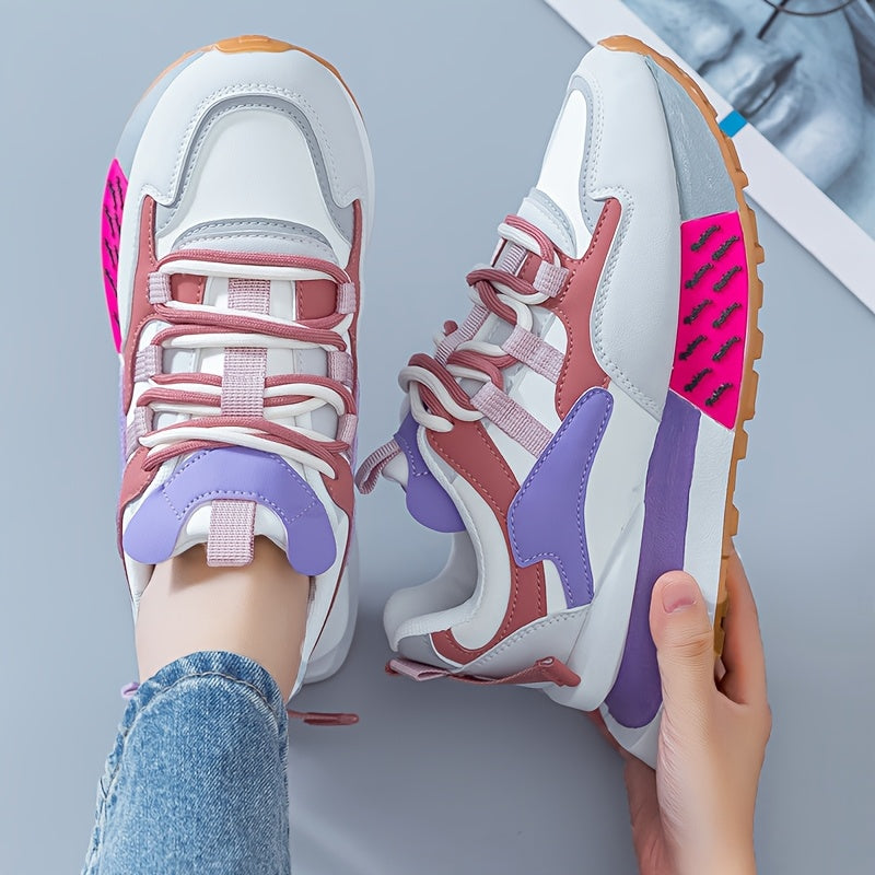 Women's Colorful Casual Sneakers Breathable Fabric Non-Slip Sole