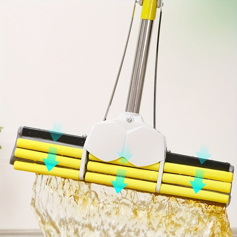 1-Piece Sponge Absorbent Mop for Household Use, Durable, Wet and Dry Cleaning