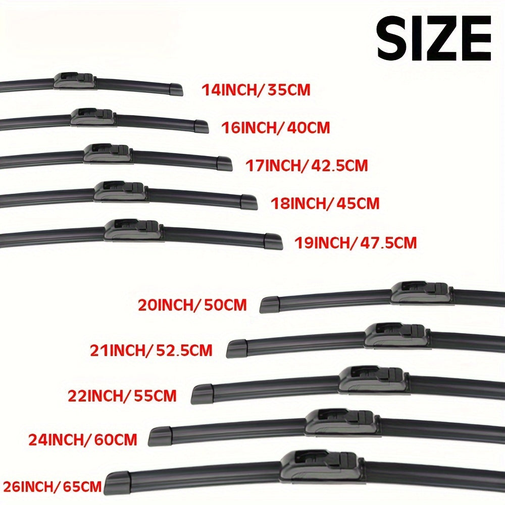Automotive Frameless U J Type Wiper Blade for All Car Models Quiet Durable