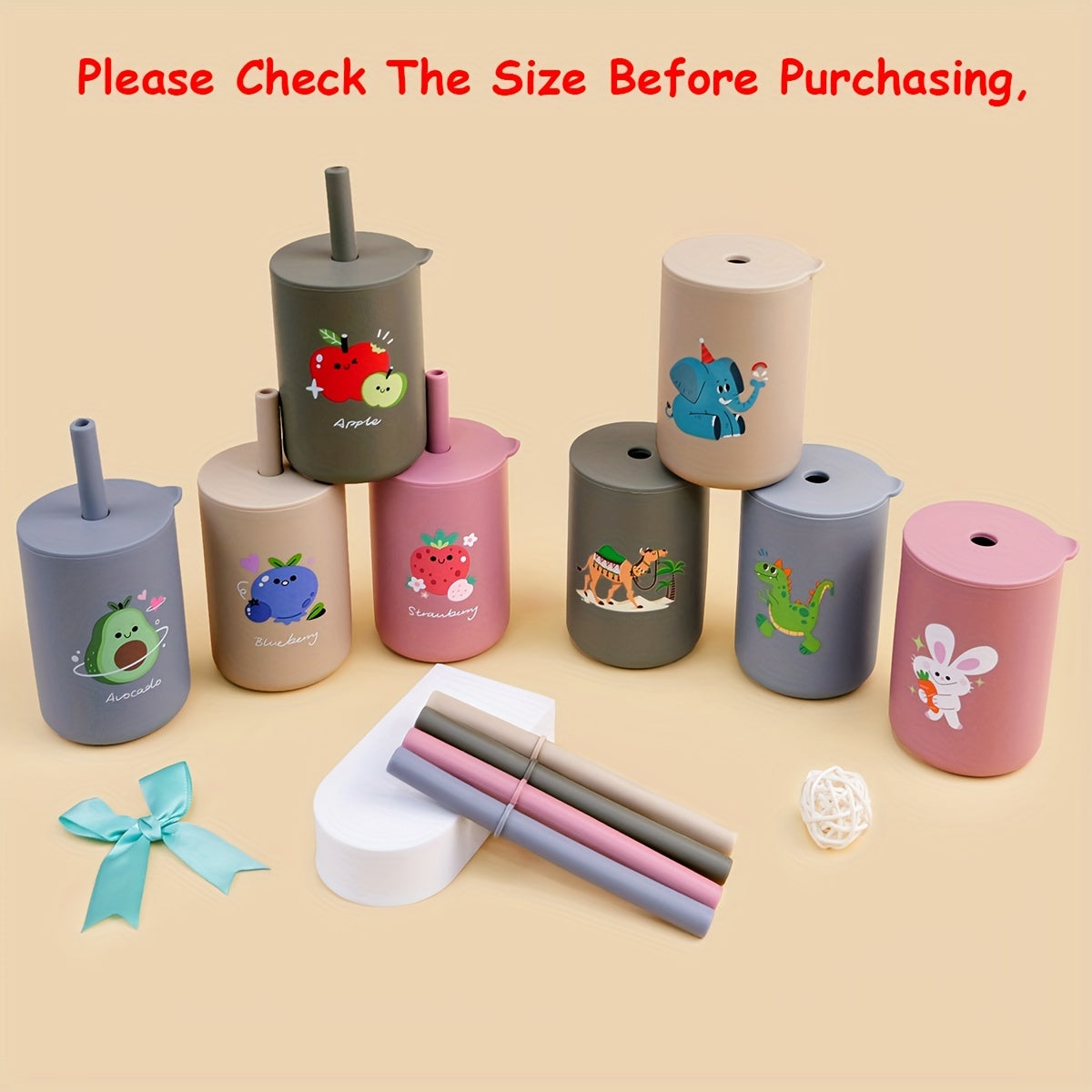 Personalized 6oz Kids Water Cup with Straw and Lid, Unbreakable, BPA Free