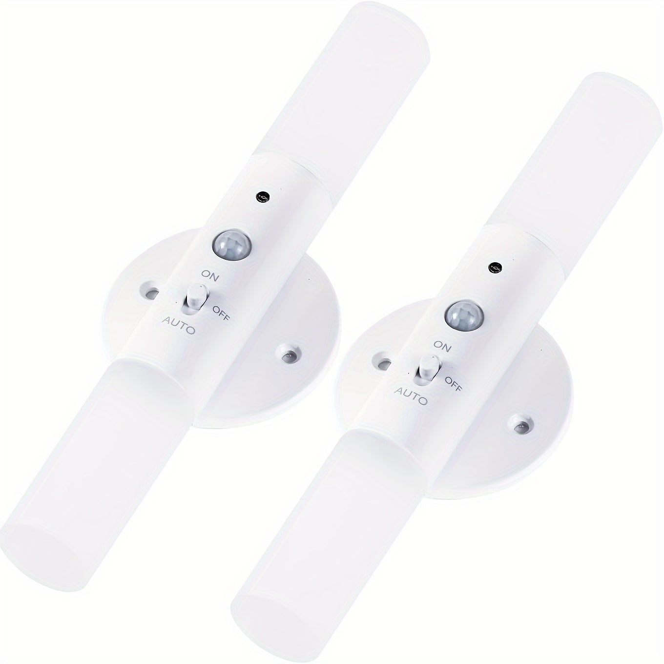 Two-Pack Modern Acrylic Vanity Sconce Lights with Motion Sensor and USB Rechargeable Battery