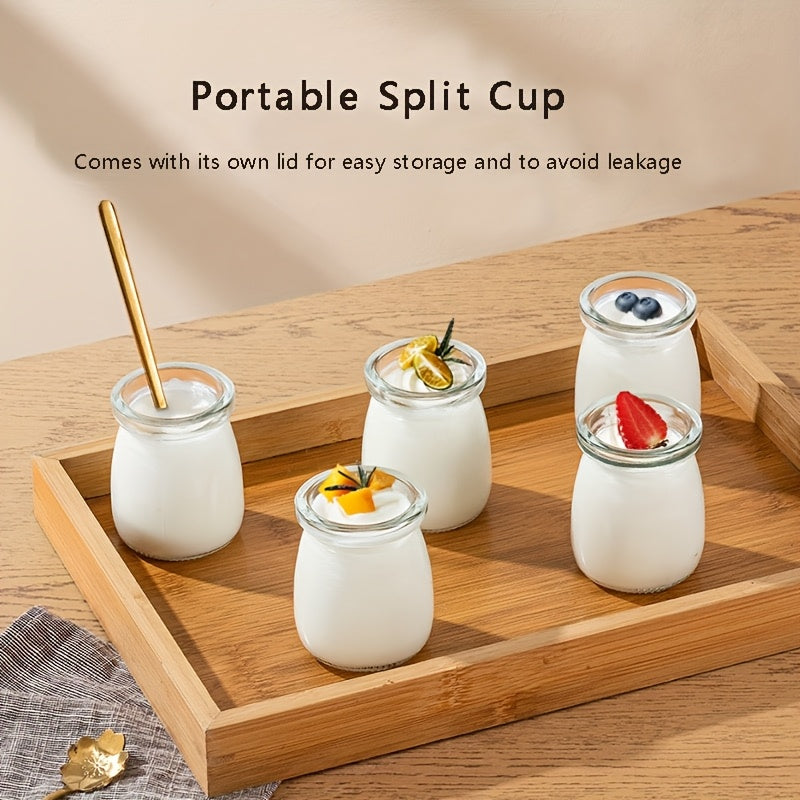 Raqamli displey bilan katta hajmli avtomatik yogurt tayyorlovchi, yogurt va fermentlangan oziq-ovqatlar uchun ideal. Kuzatuv talab qilinmaydi. Yevropa standarti rozetkasi. Shisha idish dizayni.