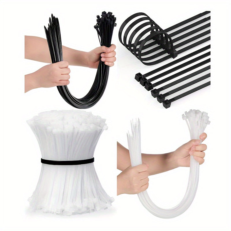 Heavy-Duty Nylon Cable Ties Self-Locking Large Sizes for Organization and Safety