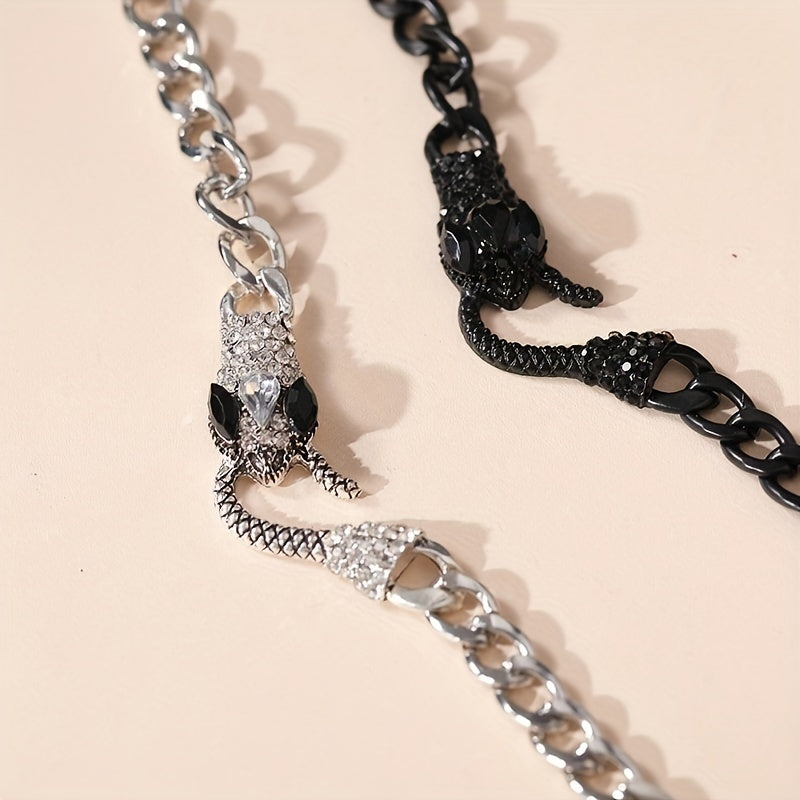 Gothic Snake Chain Necklace Unisex Jewelry Gift for Men Women Stylish