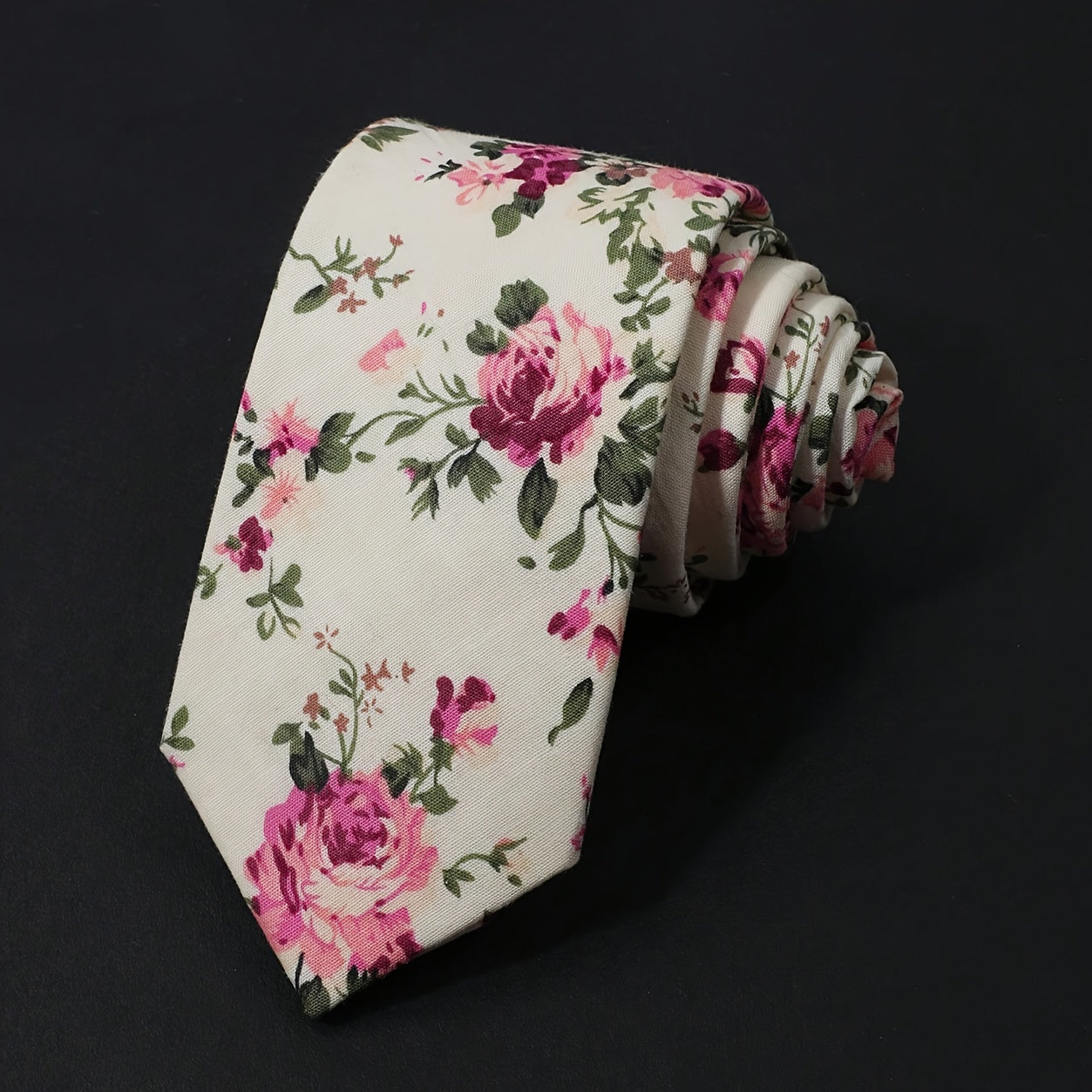 Men's Floral Print Party Tie for Formal Occasions