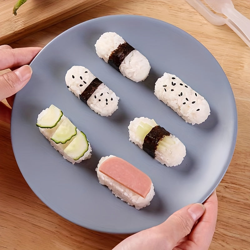 Juego de moldes de plástico para sushi para bolas de arroz y nigiri herramientas de cocina japonesa