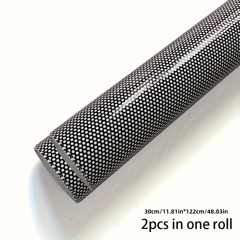 Mashina faralari va orqa chiroqlar uchun moslashtiriladigan PVC tarmoq naqshli vinil qoplama 30x122cm