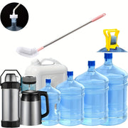 Cepillo de limpieza versátil para botellas y dispensadores de acero inoxidable con cabezal reemplazable