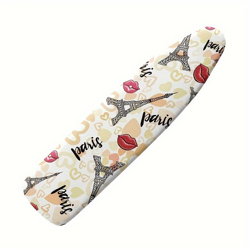 Elegant Eiffel Tower Print Ironing Board Cover 38x137 cm Stain-Resistant Padding