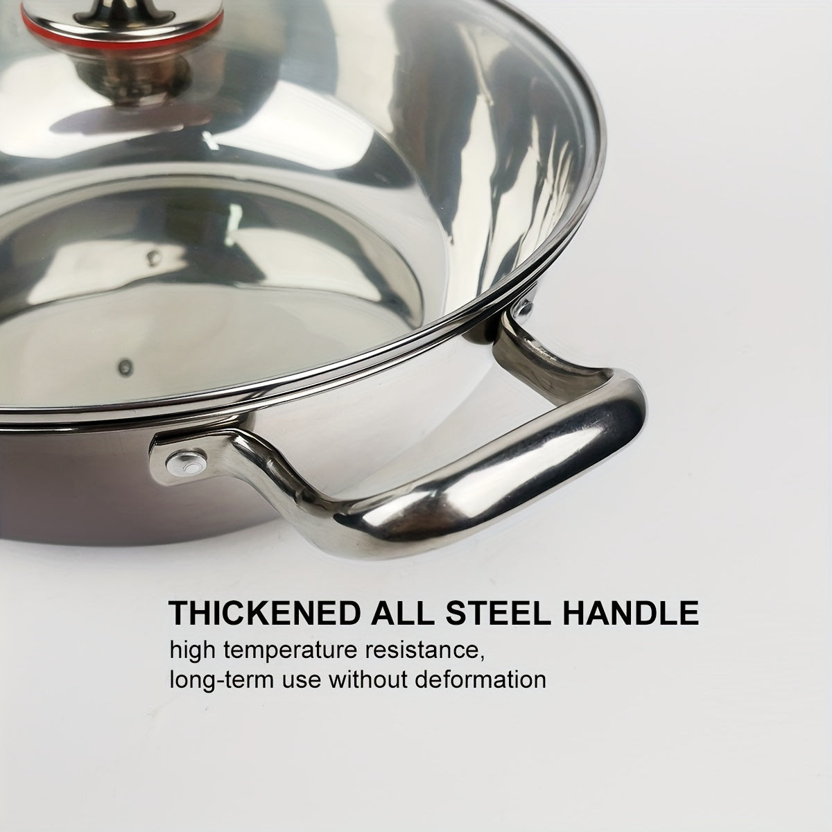Stainless Steel Stockpot with Lid 12Qt Rust-Resistant Non-Stick for Home and Restaurant
