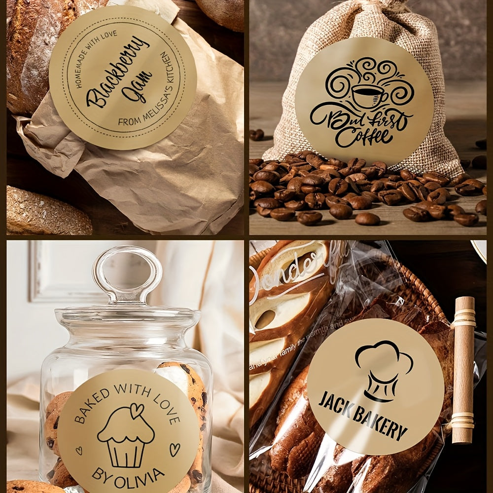 250 Round Brown Thermal Labels 3-Inch for Office and Small Business