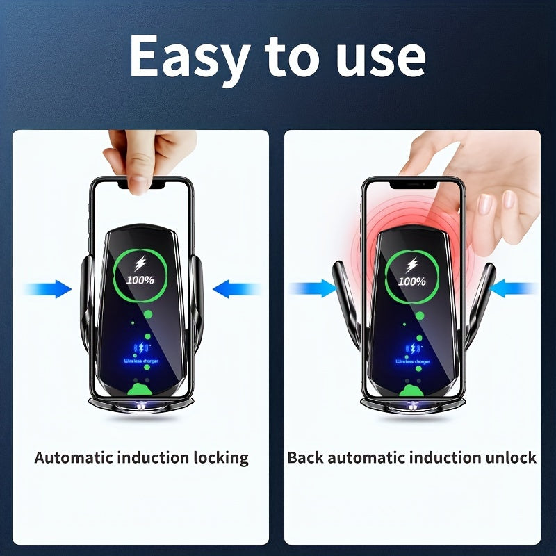 Cargador de coche inalámbrico de 15W con inducción infrarroja y apertura eléctrica