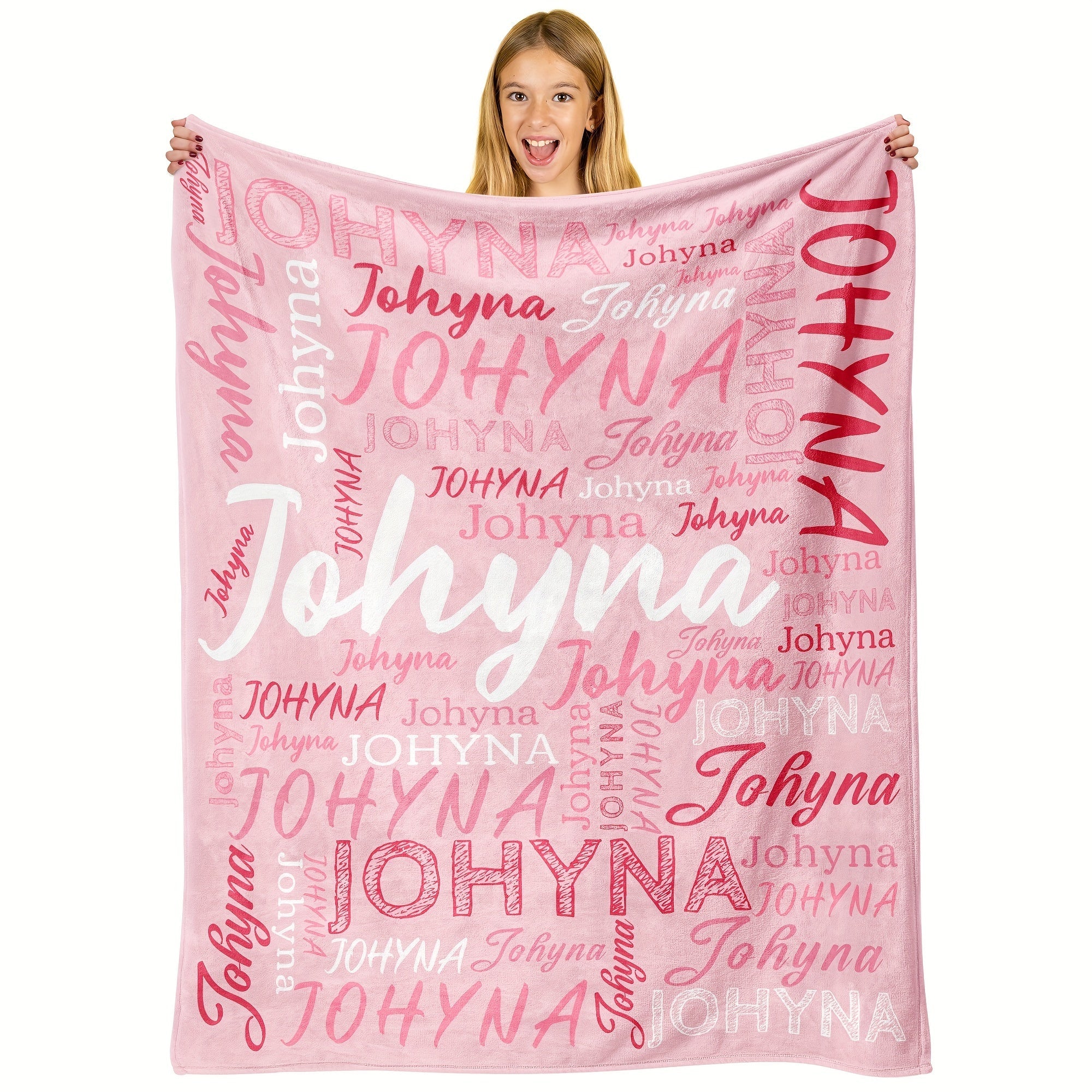 QOGOER Maxsus Ism Flanel Ko'rlagi - Har Mavsumga Shaxsiy Dizayn - Tashqi Sarguzashtlar, Qulay Uy Dekoratsiyasi va Hayvonlar uchun Mukammal Sovg'a - Zamonaviy Uslub, Raqamli Bosma, Polyester Material, 200-250gsm To'qilgan Matolar - 1 Dona O'z ichiga oladi