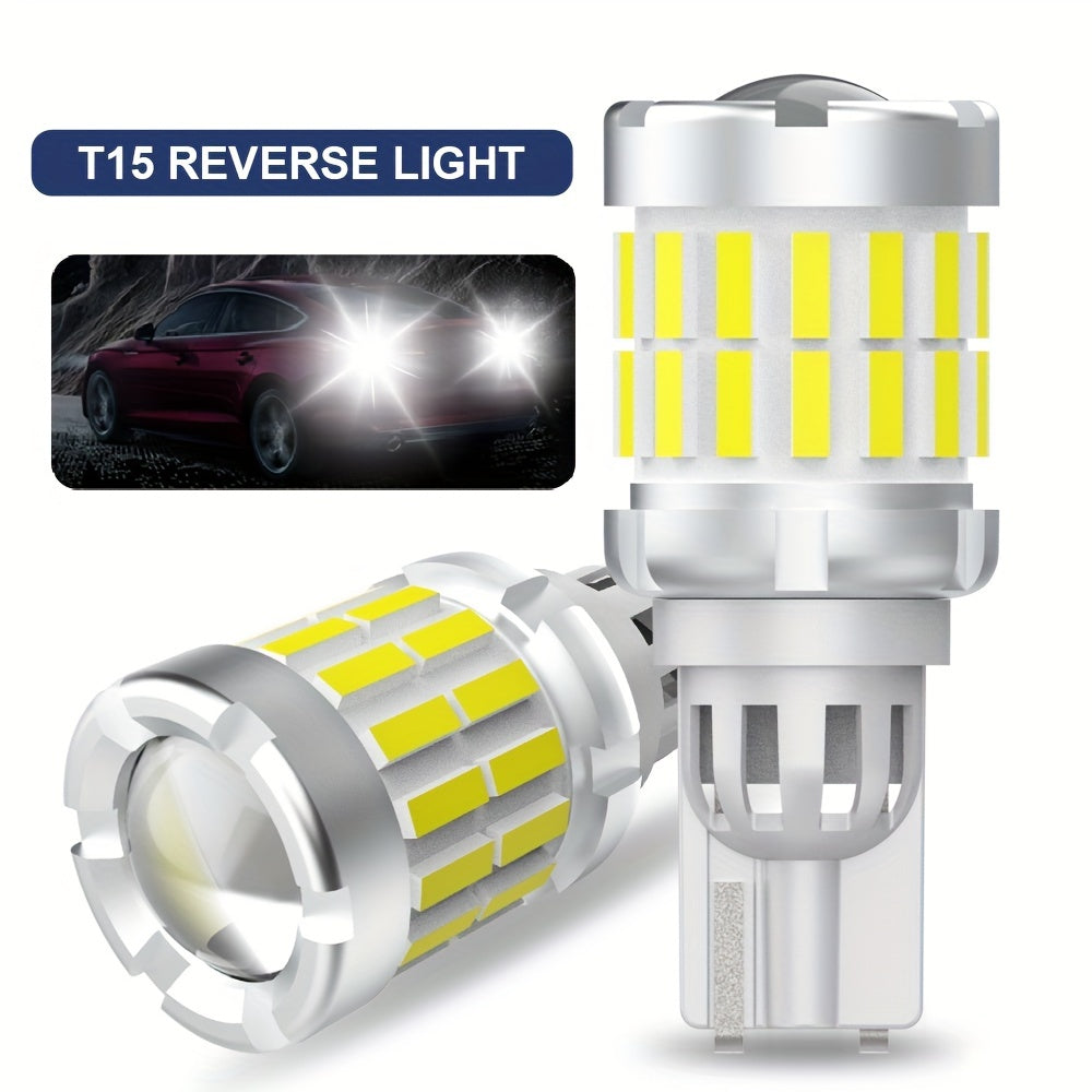 2 Pack LED Headlight Bulbs T15 W16W 6000K White Error-Free Car Lights
