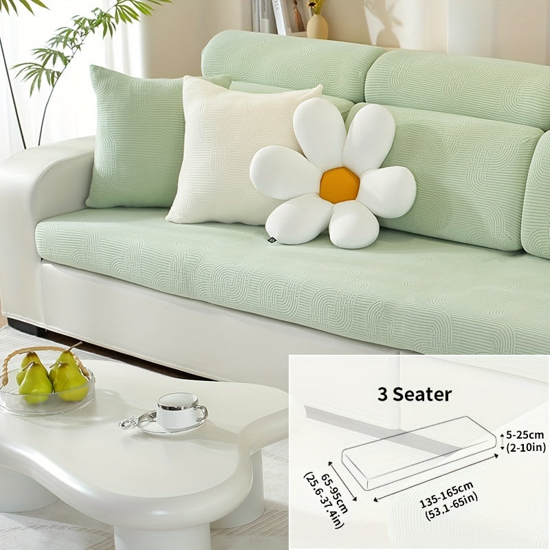 Чехол для дивана жаккард с универсальной посадкой и эластичным дизайном для защиты мебели и домашнего декора в любой комнате.