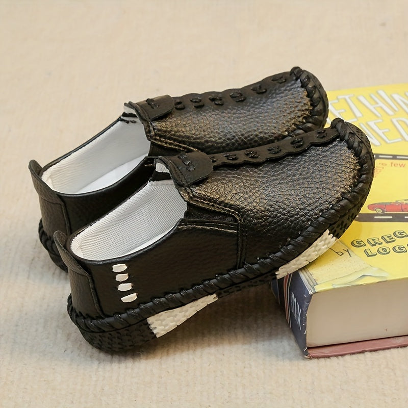 Boys Loafers Breathable Faux Leather Slip-On Casual Shoes for Spring and Autumn